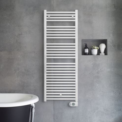 ZEHNDER AURA koupelnový radiátor 1540/600, elektrický, s topnou tyčí, chrom PBECZ-150-60/MQ Obrázek - fotka