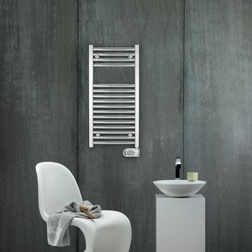 ZEHNDER AURA koupelnový radiátor 1540/600, elektrický, s topnou tyčí, chrom PBECZ-150-60/MQ Obrázek - fotka