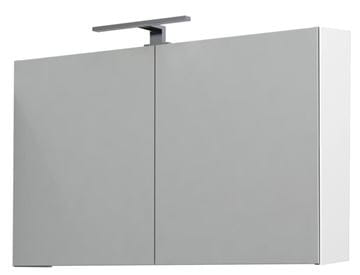 CONCEPT 250 zrcadlová skříňka 100x60x16 cm, osvětlení, s vypínačem a el. zásuvkou, lesklá bílá