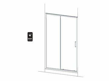 EASY+ sprchové dveře 100x195 cm, posuvné, bright alu/sklo transparent EASDS100BATR Obrázek - fotka