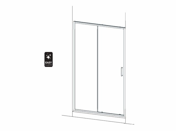 EASY+ sprchové dveře 100x195 cm, posuvné, bright alu/sklo transparent EASDS100BATR Obrázek - fotka