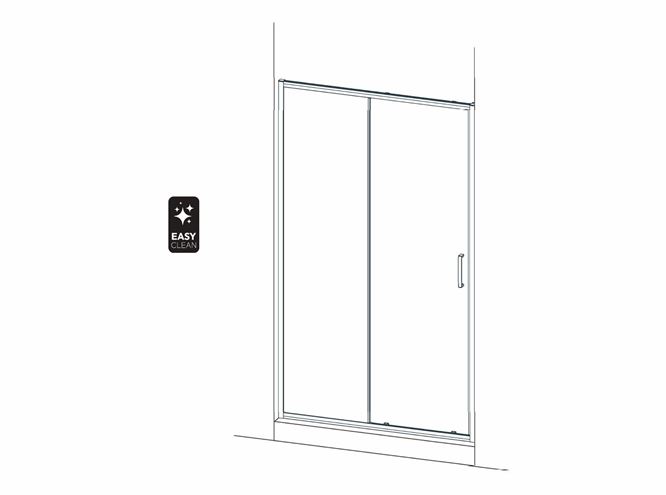 EASY+ sprchové dveře 120x195 cm, posuvné, bright alu/sklo transparent EASDS0120BATR Obrázek - fotka