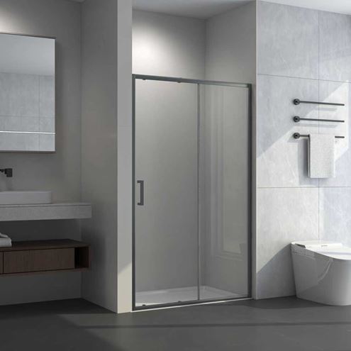 EASY+ sprchové dveře 110x195 cm, posuvné, gun metal/sklo transparent EASDS110GMTR Obrázek - fotka