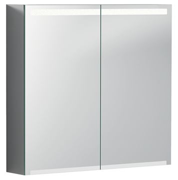 GEBERIT OPTION zrcadlová skříňka 75x70x15 cm, osvětlení, s vypínačem a el. zásuvkou