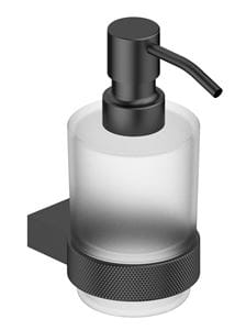 EASY+ STYLE dávkovač tekutého mýdla 200 ml, nástěnný, sklo, matná černá