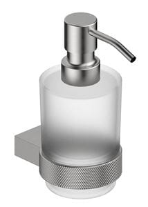 EASY+ STYLE dávkovač tekutého mýdla 200 ml, nástěnný, sklo, broušená nerez ocel