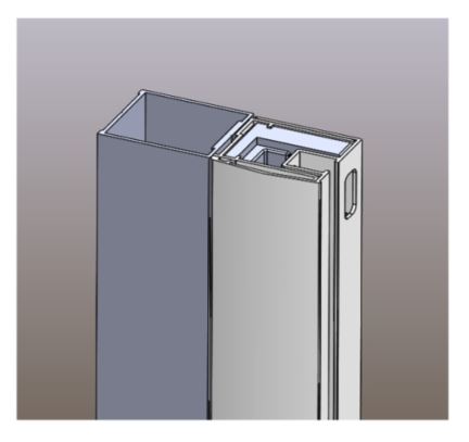 EASY+ nastavovací profil 30x1950 mm, ke sprchovým koutům, matná černá EASBPN30CM Obrázek - fotka