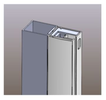 EASY+ nastavovací profil 30x1950 mm, ke sprchovým koutům, gun metal EASBPN30GM Obrázek - fotka