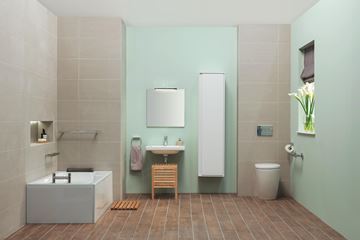IDEAL STANDARD CONNECT AIR vysoká skříňka 40x30x160 cm, 1 dvířka, matná bílá/lesklá bílá E0832B2 Obrázek - fotka