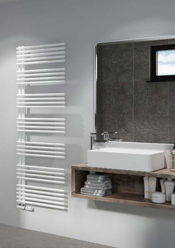 CONCEPT 200 FINGRA koupelnový radiátor 1246/600, klasické připojení, matná bílá RAL9016 CFN12460600SK055017 Obrázek - fotka