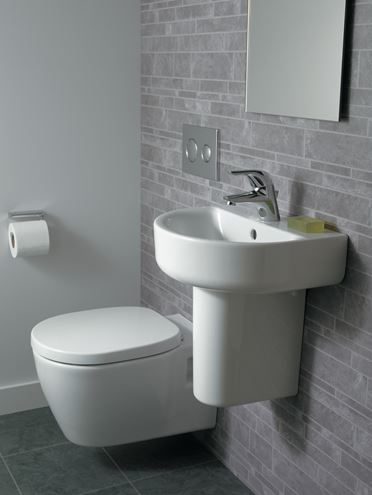 CONCEPT CUBE polosloup pro umývátko, alpská bílá  E784001 Obrázek - fotka
