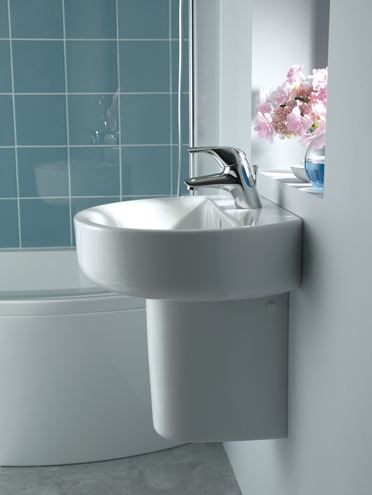 CONCEPT CUBE polosloup pro umyvadlo, alpská bílá  E783901 Obrázek - fotka