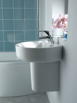 CONCEPT CUBE polosloup pro umyvadlo, alpská bílá  E783901 Obrázek - fotka