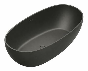 GKI C-SOLID volně stojící vana 176x91 cm, solidtech, matná černá 
