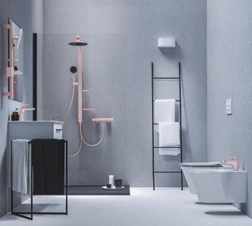 IDEAL STANDARD CERAFINE O umyvadlová stojánková baterie, s odtokovou soupravou, rosé BD131RO Obrázek - fotka