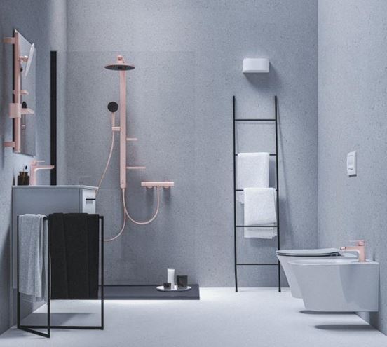 IDEAL STANDARD CERAFINE O umyvadlová stojánková baterie, s odtokovou soupravou, rosé BD131RO Obrázek - fotka