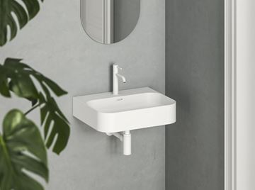 RAVAK CERAMIC SLIM WALL R umyvadlo 55,3 cm, s otvorem pro baterii a přepadem XJX01155000 Obrázek - fotka