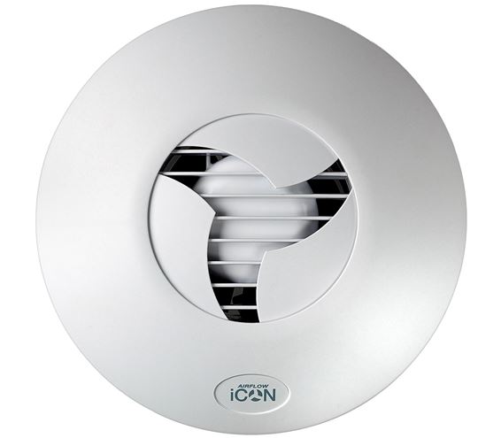 AIRFLOW ICON 15 axiální ventilátor 100 mm, nástěnný/stropní, se zpětnou klapkou 72190 Obrázek - Hlavní obrázek