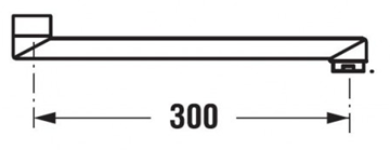 JIKA výtokové ramínko 300 mm, chrom  H3952700042201 Technický nákres