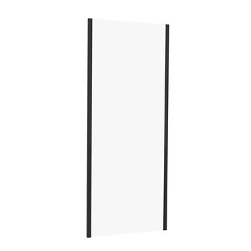 EASY+ boční stěna 80x195 cm, matná černá/čiré sklo
