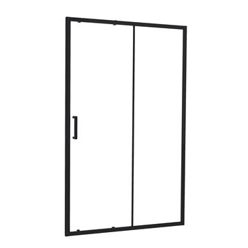 EASY+ sprchové dveře 120x195 cm, posuvné, matná černá/sklo transparent