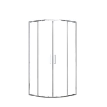 EASY+ sprchový kout 80x80 cm, R550, posuvné dveře, bright alu/sklo transparent