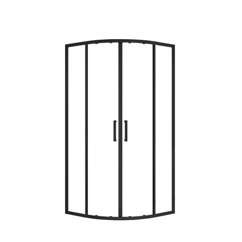 EASY+ sprchový kout 80x80 cm, R550, posuvné dveře, matná černá/sklo transparent EASKS55080CMTR Obrázek - Hlavní obrázek
