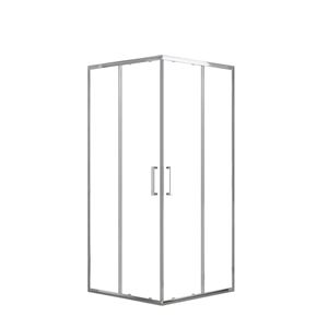 EASY+ sprchový kout 90x90 cm, rohový vstup, posuvné dveře, bright alu/sklo čiré