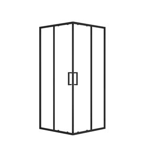 EASY+ sprchový kout 80x80 cm, rohový vstup, posuvné dveře, matná černá/sklo čiré
