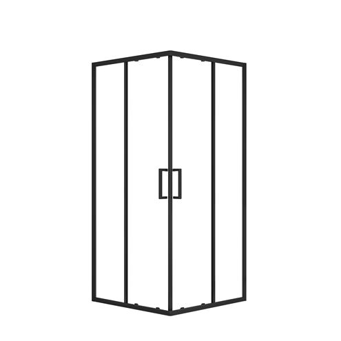 EASY+ sprchový kout 90x90 cm, rohový vstup, posuvné dveře, matná černá/sklo čiré EASKSR090CMTR Obrázek - Hlavní obrázek