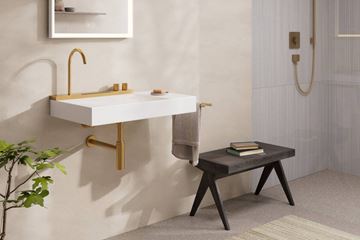 HANSGROHE FLOWSTAR S designový sifon k umyvadlu DN32, s převlečnou maticí 5/4, kartáčovaný bronz 52105140 Obrázek - fotka