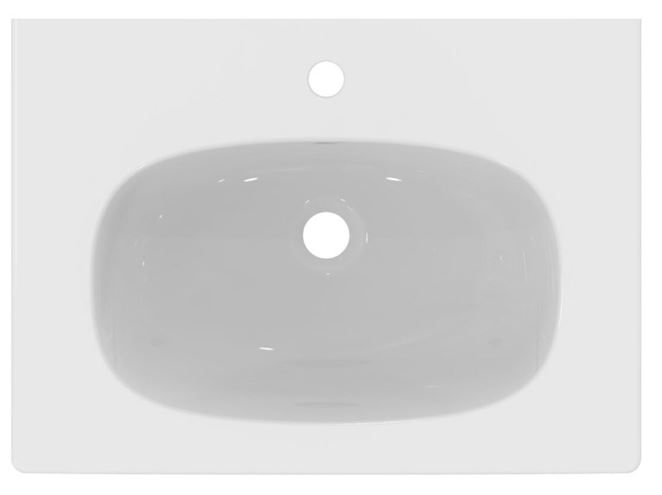 IDEAL STANDARD TESI umyvadlo 62,5 cm, s otvorem pro baterii a přepadem T351001 Obrázek - fotka