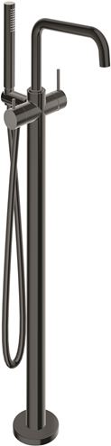 CONCEPT 300 ROUND vanová baterie na podlahu, s přepínačem, se sprchovou soupravou, PVD, infinity black CRIPH18955PCON Obrázek - Hlavní obrázek