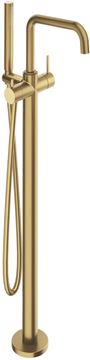 CONCEPT 300 ROUND vanová baterie na podlahu, s přepínačem, se sprchovou soupravou, PVD, brushed gold brass 