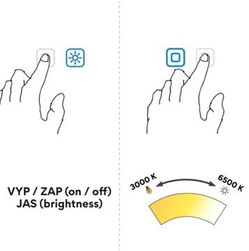 NIMCO ZP 31000 zrcadlo 100 cm, reverzibilní, s osvětlením, s regulací stmívání a teploty světla, se dvěma senzory ZPC 31004RVX-90 Obrázek - fotka