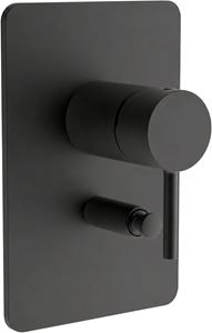 CONCEPT 300 ROUND sprchová podomítková baterie, s přepínačem, black matt