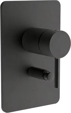 CONCEPT 300 ROUND sprchová podomítková baterie, s přepínačem, black matt