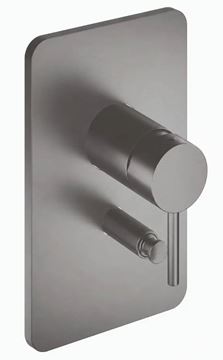 CONCEPT 300 ROUND sprchová podomítková baterie, s přepínačem, brushed metallic
