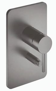 CONCEPT 300 ROUND sprchová podomítková baterie, s přepínačem, brushed metallic
