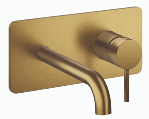 CONCEPT 300 ROUND umyvadlová podomítková baterie, PVD, brushed gold brass