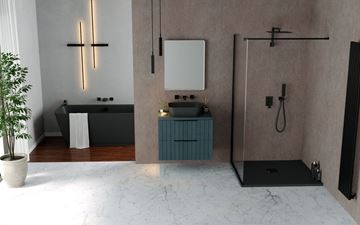 POLYSAN FLEXIA sprchová vanička 120x100 cm, litý mramor, bez nožiček, matný antracit 71563.51 Obrázek - fotka
