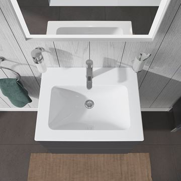 DURAVIT ME BY STARCK umyvadlo 63 cm, s otvorem pro baterii a přepadem, DuraShield 233663AA00 Obrázek - fotka