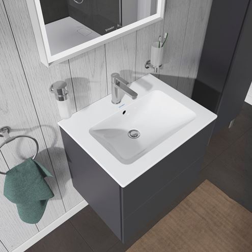 DURAVIT ME BY STARCK umyvadlo 63 cm, s otvorem pro baterii a přepadem, DuraShield 233663AA00 Obrázek - fotka