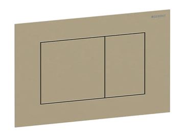 GEBERIT SIGMA 40 ovládací tlačítko pro dvě splachování, easy-to-clean, ocel, kartáčovaná mosaz 