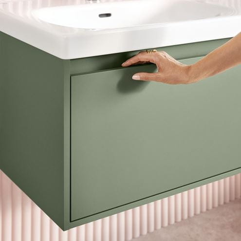VILLEROY & BOCH SKYLA skříňka pod umyvadlo 77,2x43,9x43,6 cm, 1 zásuvka, 2 police, Soft Green C78800AF Obrázek - fotka