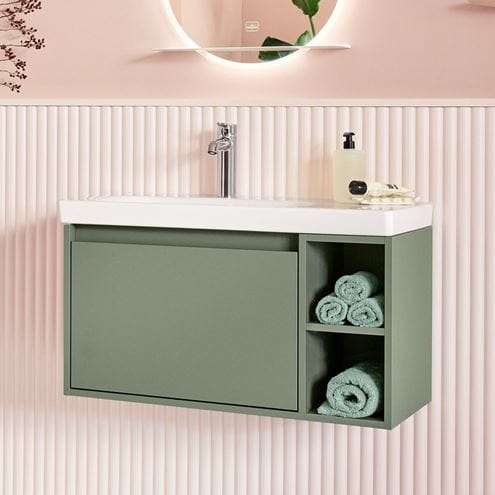 VILLEROY & BOCH SKYLA skříňka pod umyvadlo 77,2x43,9x43,6 cm, 1 zásuvka, 2 police, Soft Green C78800AF Obrázek - fotka