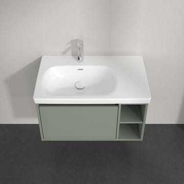 VILLEROY & BOCH SKYLA skříňka pod umyvadlo 77,2x43,9x43,6 cm, 1 zásuvka, 2 police, Soft Green C78800AF Obrázek - fotka