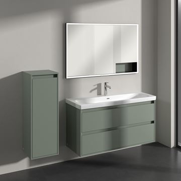 VILLEROY & BOCH SKYLA nízká skříňka 35x34,9x100 cm, 1 dvířka, panty vlevo, Soft Green C80200AF Obrázek - fotka
