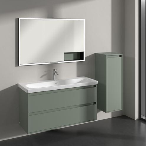 VILLEROY & BOCH SKYLA nízká skříňka 35x34,9x100 cm, 1 dvířka, panty vpravo, Soft Green C80201AF Obrázek - fotka
