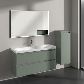 VILLEROY & BOCH SKYLA nízká skříňka 35x34,9x100 cm, 1 dvířka, panty vpravo, Soft Green C80201AF Obrázek - fotka